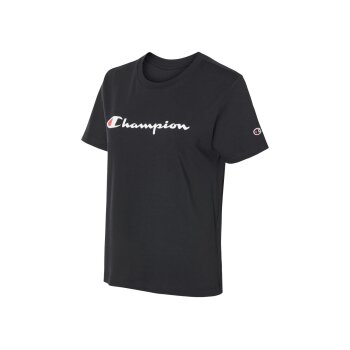 Champion Damen T-Shirt aus reiner Baumwolle (Schwarz, S)...