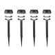 LIVARNO® LED-Solarleuchten, 4 Stück - B-Ware