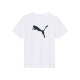 Puma Kleinkinder T-Shirt »Big Logo Cat« mit Baumwolle (Weiß, 128) - B-Ware sehr gut