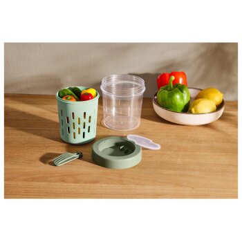 SILVERCREST® Obst-to-go-Box / Joghurt-to-go-Box (Obstbox, Mint) - B-Ware sehr gut