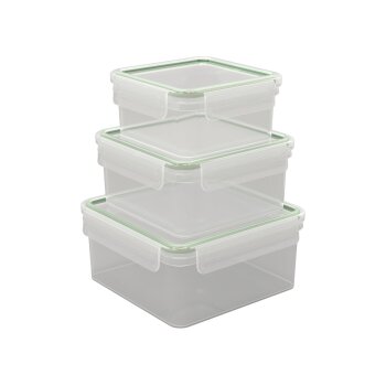 ERNESTO® Frischhaltedosen, 3er Set (3er, quadratisch)...