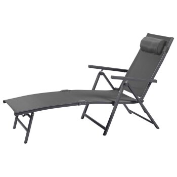 LIVARNO® Alu-Liegestuhl »Houston«, anthrazit - B-Ware sehr gut