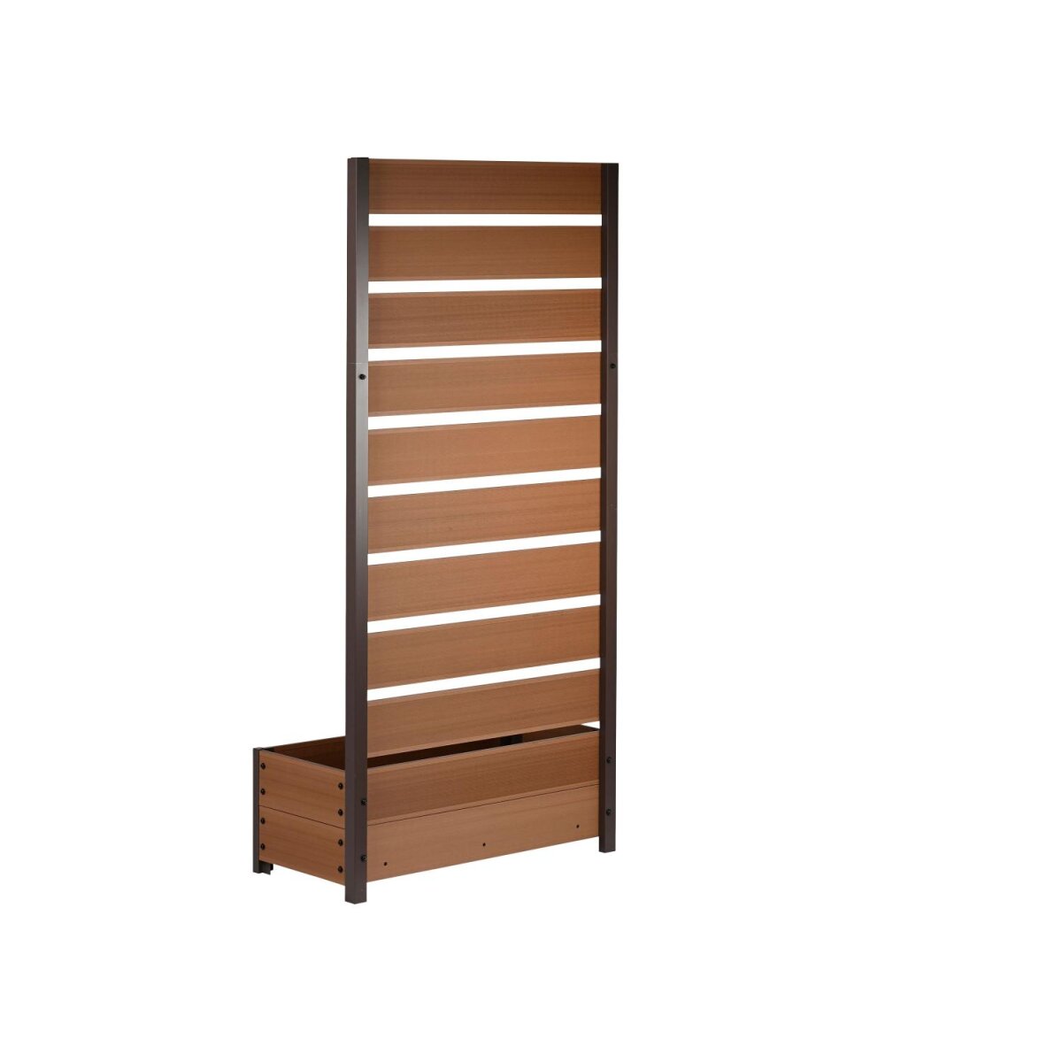 dobar WPC Pflanzkasten mit Rankgitter, L 72 x B 33 x H 150 cm (He