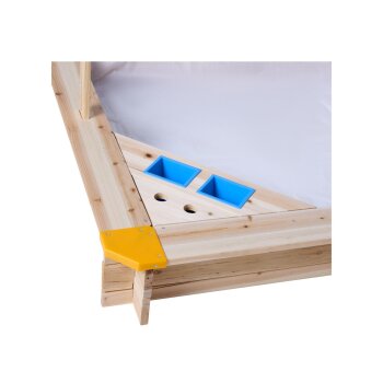 lupilu® Holzsandkasten, mit Dach und Eisdiele - B-Ware gut
