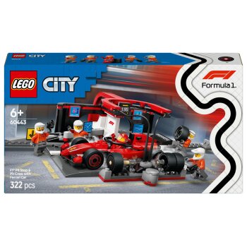 LEGO® City 60443 F1® Boxenstopp mit Boxencrew und...