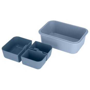 SILVERCREST® Frischhaltedose mit 3 Einsätzen, 1 l, blau - B-Ware sehr gut