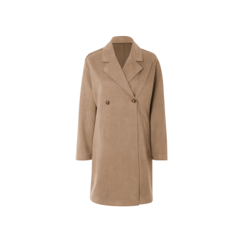esmara® Damen-Mantel, in eleganter Veloursoptik, 46,...