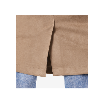 esmara® Damen-Mantel, in eleganter Veloursoptik, 46, braun - B-Ware Beschädigt