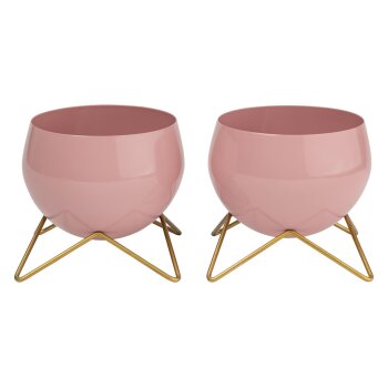 LIVARNO home 2er Set Blumentöpfe, klein, rosa -...