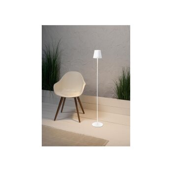 LIVARNO home Akkubetriebene LED-Stehleuchte, mit USB und Touchdimmer, weiß - B-Ware gut
