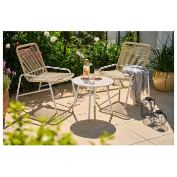 LIVARNO® Gartenmöbel-Set, 3-teilig (Beige) -...