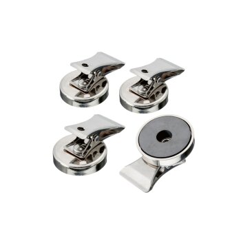 PARKSIDE® Neodym-Magnete / Magnethalter mit Clip / Magnethaken / Ösenmagnete / Senkkopf-Topfmagnet-Set - B-Ware