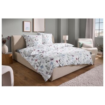 LIVARNO® Renforce Bettwäsche, 220 x 200 cm, Blumen - B-Ware sehr gut
