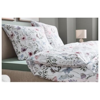 LIVARNO® Renforce Bettwäsche, 220 x 200 cm, Blumen - B-Ware sehr gut