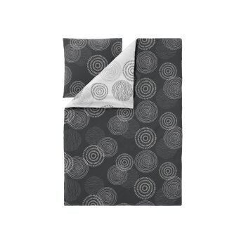LIVARNO® Edel-Renforcé-Wendebettwäsche, 135 x 200 cm (Kreise) - B-Ware neuwertig