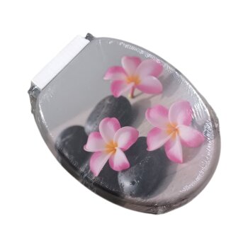 Ribelli Toilettendeckel, O-Form, Absenkautomatik, Steine...