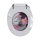 Ribelli Toilettendeckel, O-Form, Absenkautomatik, Steine und Blumen - B-Ware neuwertig