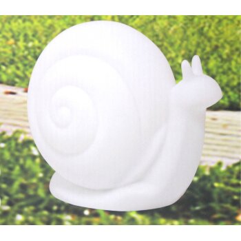 Solar-Gartenleuchte Gartenlampe, Schnecke weiß -...