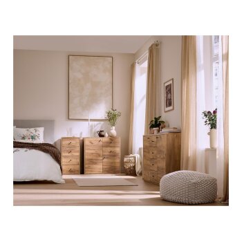 LIVARNO® Kommode mit 2 Türen und 4 Schubladen Verona, Eiche Wotan - B-Ware sehr gut