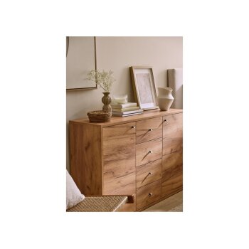 LIVARNO® Kommode mit 2 Türen und 4 Schubladen Verona, Eiche Wotan - B-Ware sehr gut