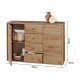 LIVARNO® Kommode mit 2 Türen und 4 Schubladen Verona, Eiche Wotan - B-Ware Transportschaden