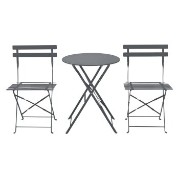 LIVARNO® Bistro-Set, 3-teilig (Anthrazit) - B-Ware neuwertig