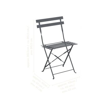 LIVARNO® Bistro-Set, 3-teilig (Anthrazit) - B-Ware neuwertig