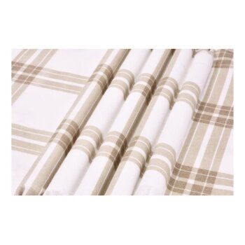 LIVARNO® Weiche Flanellbettwäsche, 160 x 200 cm, Schachbrettmuster/beige - B-Ware sehr gut