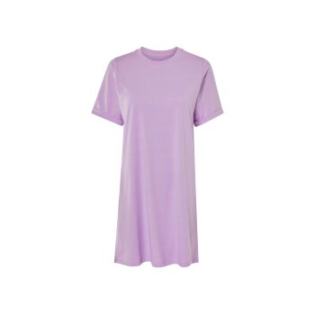 esmara® Damen Kleid, mit umgeschlagenen Ärmeln (Lila, L(44/46)) - B-Ware neuwertig