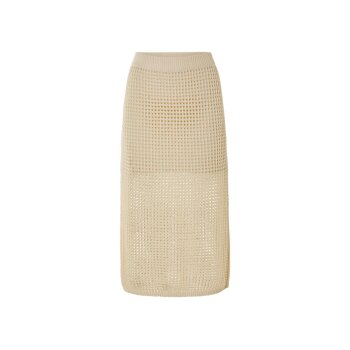 esmara® Damen-Rock, Midi, XS, beige - B-Ware sehr gut