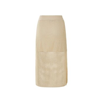 esmara® Damen-Rock, Midi, XS, beige - B-Ware sehr gut