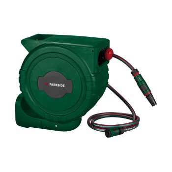 PARKSIDE® Wand-Schlauchaufroller, 25 m, grün -...