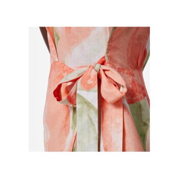 esmara® Damen Leinenkleid / Leinen-Wickelkleid, leger geschnitten (apricot/taupe, 34) - B-Ware neuwertig