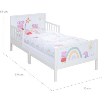 roba Toddler-Themen-Komplettbett, Peppa Pig, 70 x 140 cm...