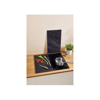 SILVERCREST® Glas-Herdabdeckplatten, 2 Stück (Schiefer) - B-Ware neuwertig