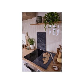 SILVERCREST® Glas-Herdabdeckplatten, 2 Stück (Schiefer) - B-Ware neuwertig