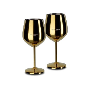 ECHTWERK Edelstahlgläser 0,5l (2tlg., gold) - B-Ware...
