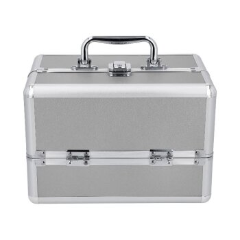 Kosmetikkoffer klein,Silber - B-Ware sehr gut