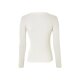 esmara® Damen Strickpullover, mit modischem Cut-Out (Weiß, M(40/42)) - B-Ware neuwertig