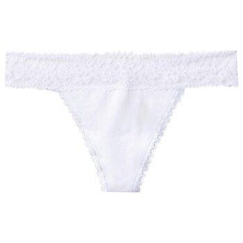 esmara® Damen String, 5 Stück (Pink/Weiß, L(44/46)) - B-Ware neuwertig