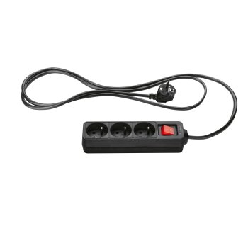 TRONIC® Steckdosenleiste. 3-fach, schwarz - B-Ware...