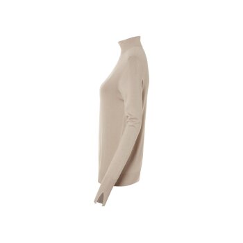 esmara® Damen Feinstrickpullover, mit modischen Schlitzen (Beige, S(36/38)) - B-Ware neuwertig