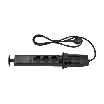 TRONIC® Tischsteckdosenleiste, schwarz - B-Ware...