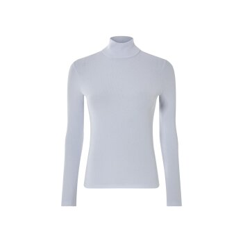esmara® Damen Rollkragenshirt, in modischer Ripp-Qualität (Blau, L(44/46)) - B-Ware neuwertig