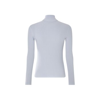 esmara® Damen Rollkragenshirt, in modischer Ripp-Qualität (Blau, L(44/46)) - B-Ware neuwertig