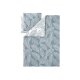 LIVARNO® Bettwäsche, aus Mikrofaser-Satin, 240 x 220 cm, Blätter/blau - B-Ware sehr gut