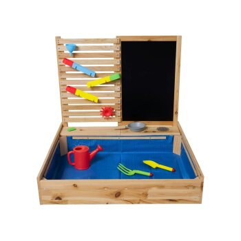 lupilu® Sandkasten mit Wasserspielwand, 28-teilig -...