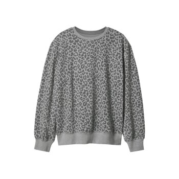 esmara® Damen Sweatpullover / Sweathoodie (Leo/grau, XS(32/34)) - B-Ware neuwertig