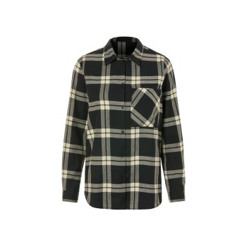 esmara® Damen Flanell-Bluse, leger geschnitten (Schwarz, XS(32/34)) - B-Ware neuwertig