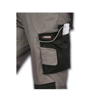 PARKSIDE PERFORMANCE® Herren Arbeitsbundhose mit CORDURA® Knieverstärkung (grau/schwarz, 58) - B-Ware Beschädigt